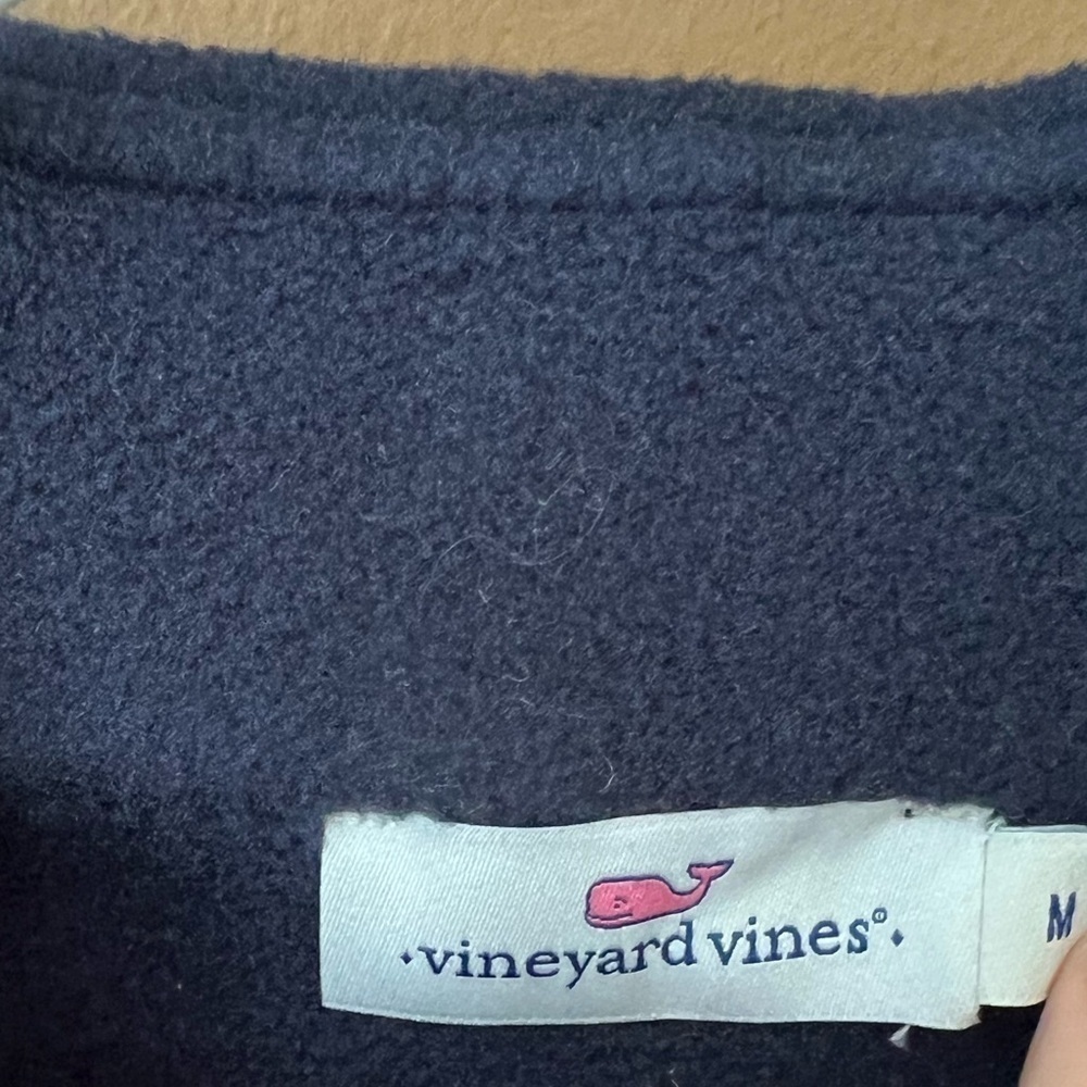 VINEYARD VINES Women’s Navy Blue Fleece Sweatshirt Size Medium Preppy Hiking - Picture 2 of 5